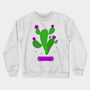 Green bald cactus Crewneck Sweatshirt